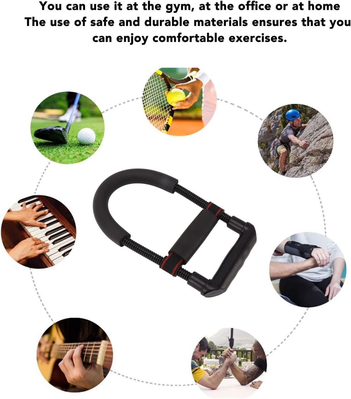 Wrist Strengthening Tool - Adjustable Resistance Forearm Exerciser with Spring Steel Design for Enhanced Grip Strength Training at Home