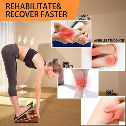 Adjustable Wooden Slant Board with 5 Positions for Calf Stretching, Squats, and Leg Rehabilitation