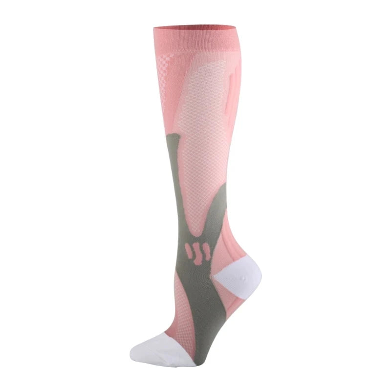 Compression Nylon Medical Nursing Socks for Outdoor Cycling - Fast-Drying and Breathable Sports Wear for Adults
