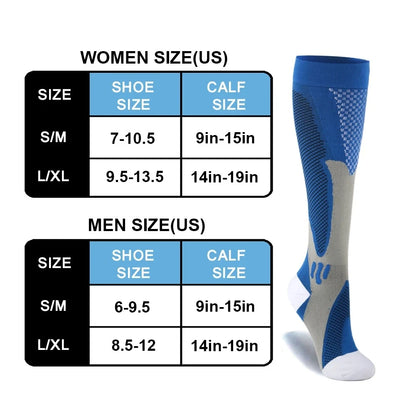 Compression Nylon Medical Nursing Socks for Outdoor Cycling - Fast-Drying and Breathable Sports Wear for Adults