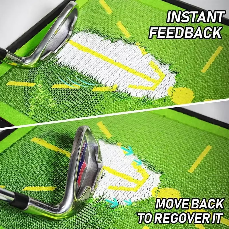 Golf Strike Mat with Bead Display Track for Beginner Training and Swing Detection - Model PM130-B