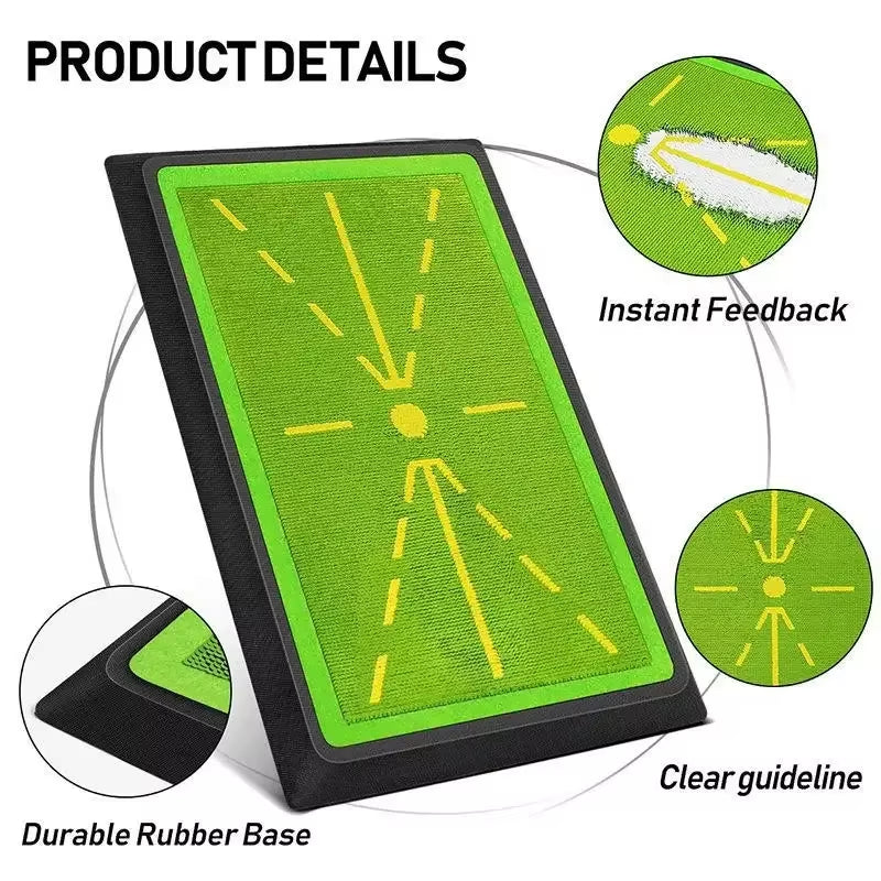 Golf Strike Mat with Bead Display Track for Beginner Training and Swing Detection - Model PM130-B